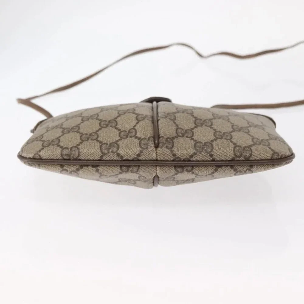 GUCCI GG Supreme Web Sherry Line Bag PVC Beige Gold 904 02 047 Auth ka922 - Picture 11 of 16